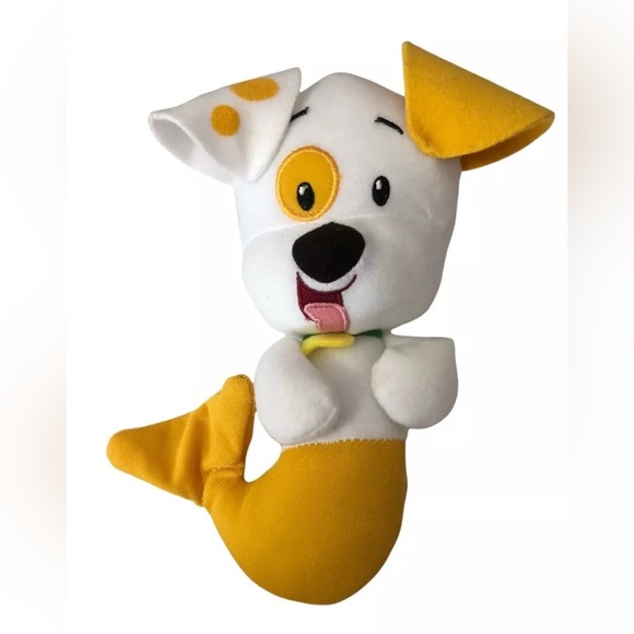Nickelodeon Nick Jr Bubble Guppies Bubble Puppy 6" Plush Yellow Mermaid Dog - Picture 1 of 3